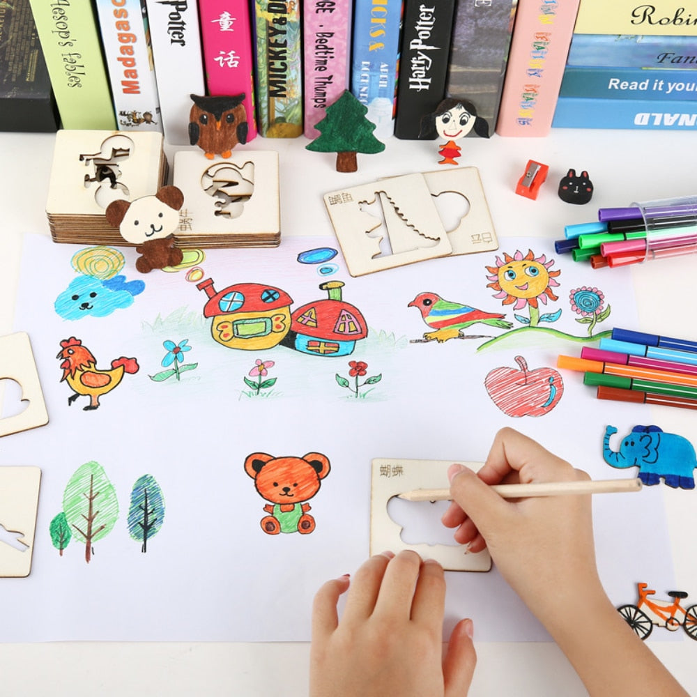 Plantillas Montessori para dibujar (10 y 20 piezas)